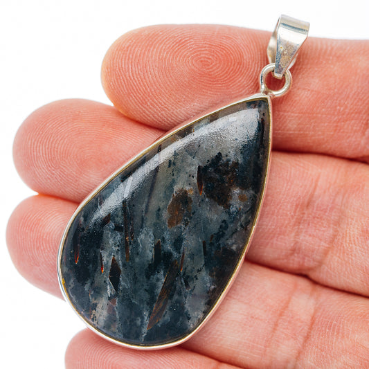 Premium Astrophyllite Pendant 2 1/8" (.925 Sterling Silver)
