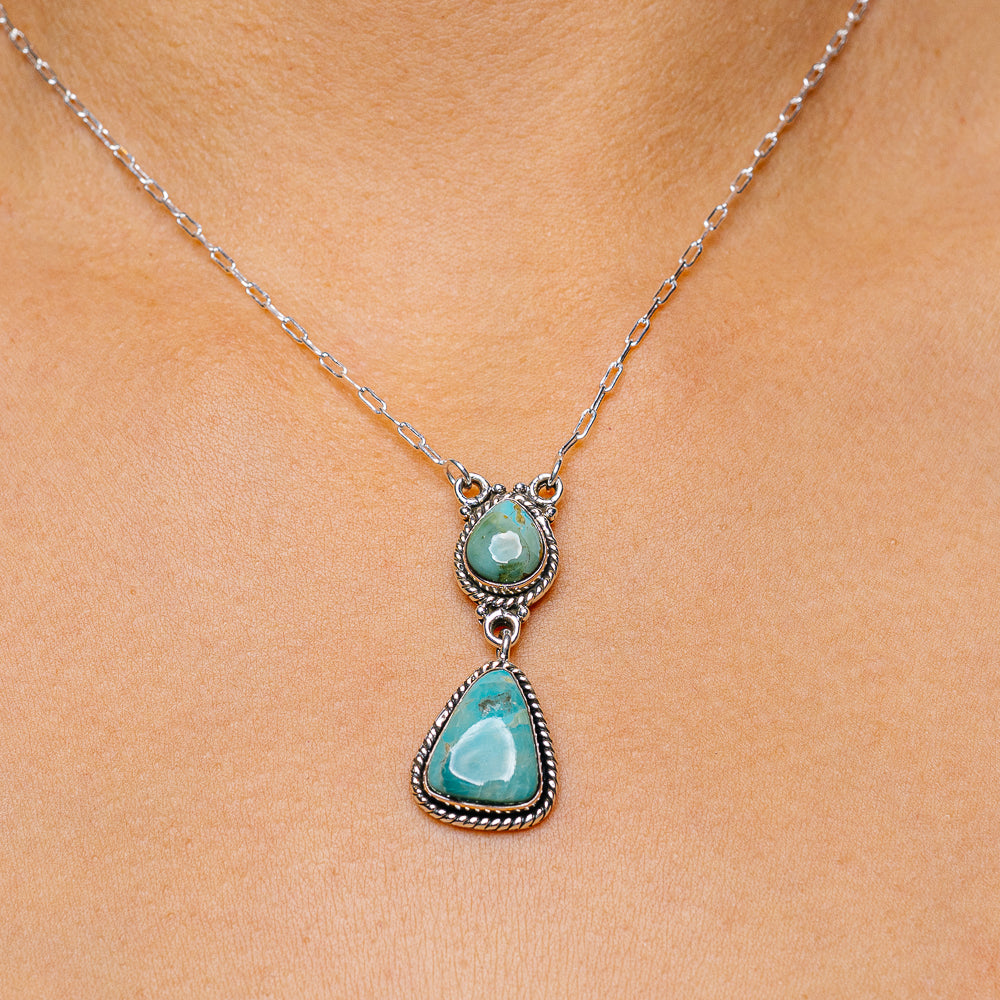 Mojave Turquoise Necklaces 16 to 18" (.925 Sterling Silver)