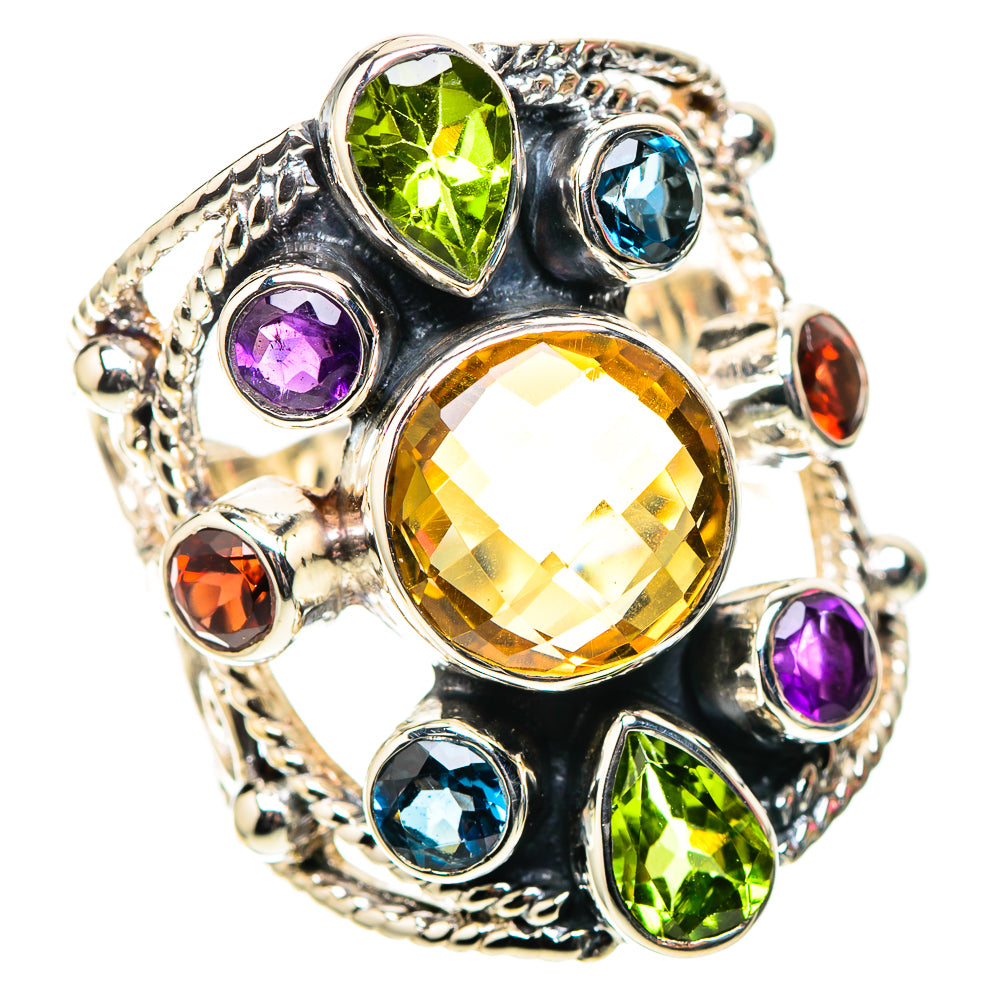 Signature Citrine, Peridot, Amethyst, Blue Topaz, Garnet Ring Size 8 (925 Sterling Silver) RING138277