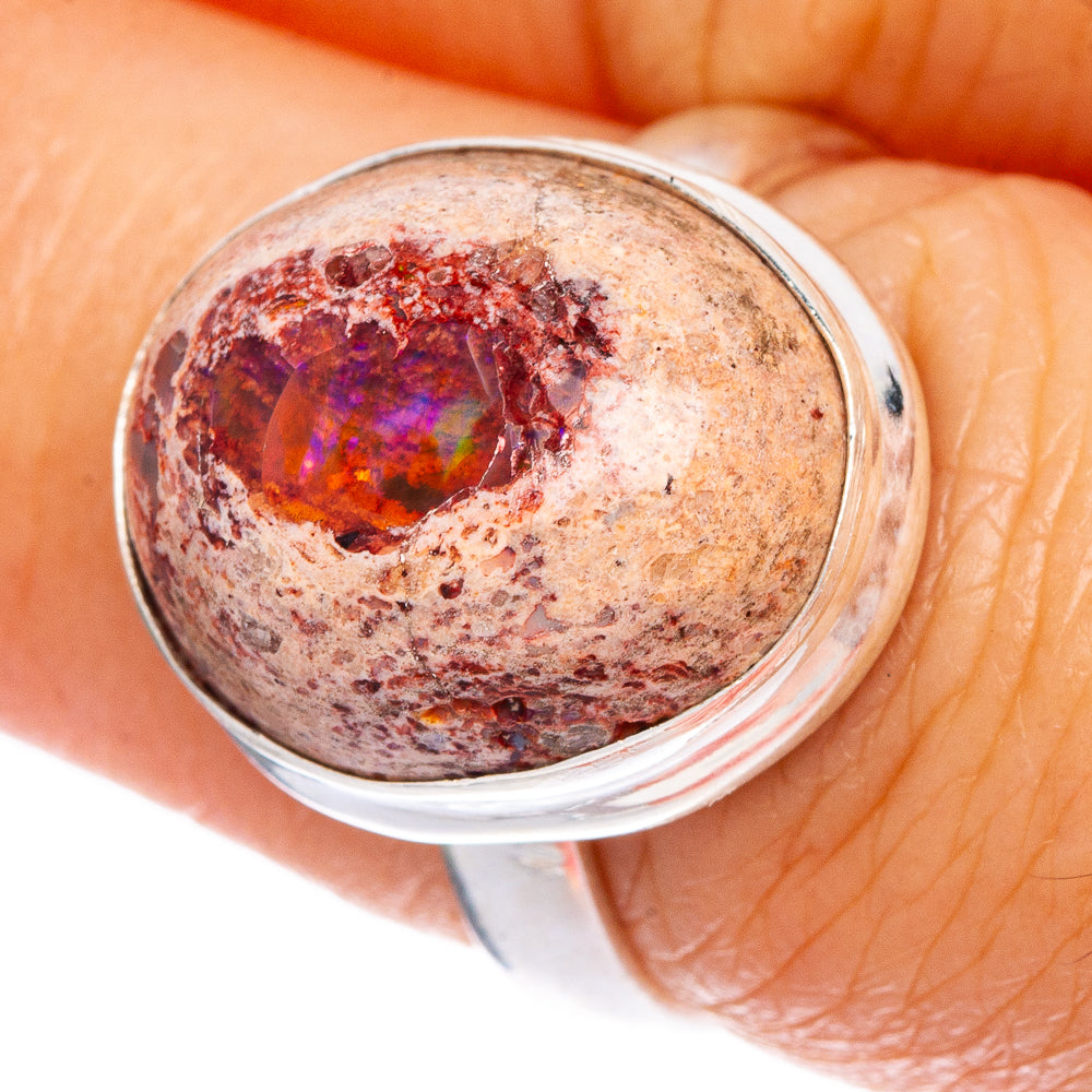 Mexican Fire Opal Ring Size 7 (925 Sterling Silver) R147190