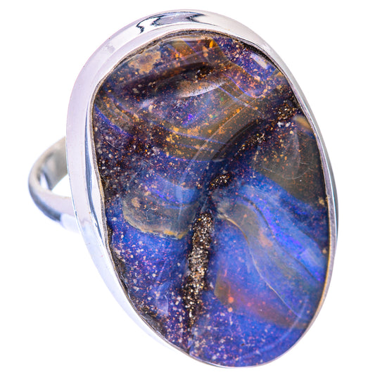 Large Boulder Opal Ring Size 11.5 (925 Sterling Silver) R141049