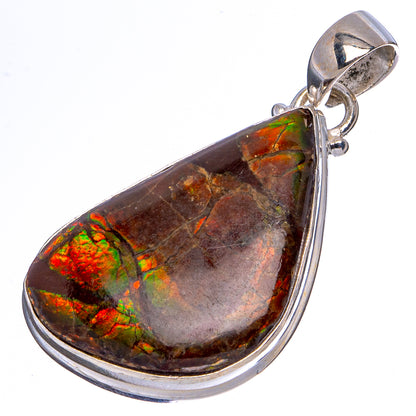 Rare Canadian Ammolite Pendant 1 1/2" (.925 Sterling Silver)