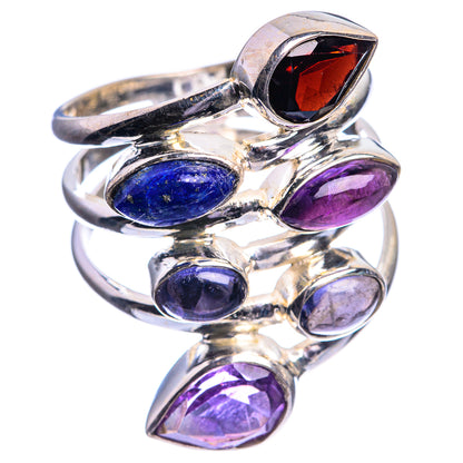 Large Garnet, Amethyst, Lapis Lazuli, Tanzanite Ring Size 10 (925 Sterling Silver) R144187