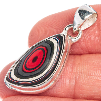 Fordite Pendant 1 3/8" (925 Sterling Silver) P39828