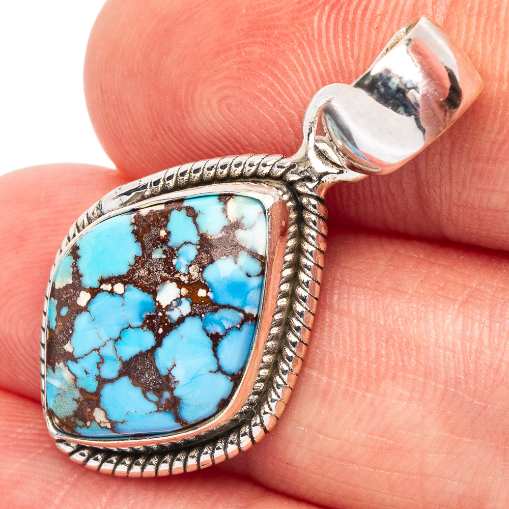Rare Golden Hills Turquoise Pendant 1 3/8" (925 Sterling Silver) P44795