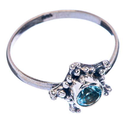 Blue Topaz Dainty Ring Size 8.5 (925 Sterling Silver) R145414