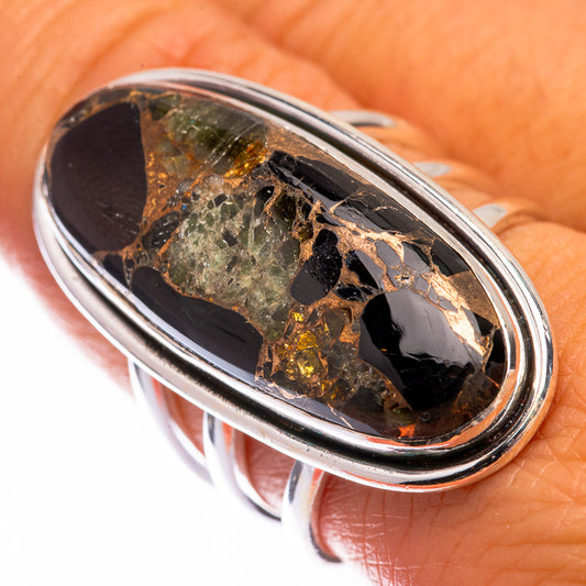 Large Mohave Black Onyx Ring Size 9 (925 Sterling Silver) R140768