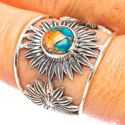 Spiny Oyster Turquoise Ring Size 7.75 (925 Sterling Silver) R4751