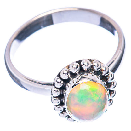 Rare Ethiopian Opal Ring Size 7.75 (925 Sterling Silver) R2055