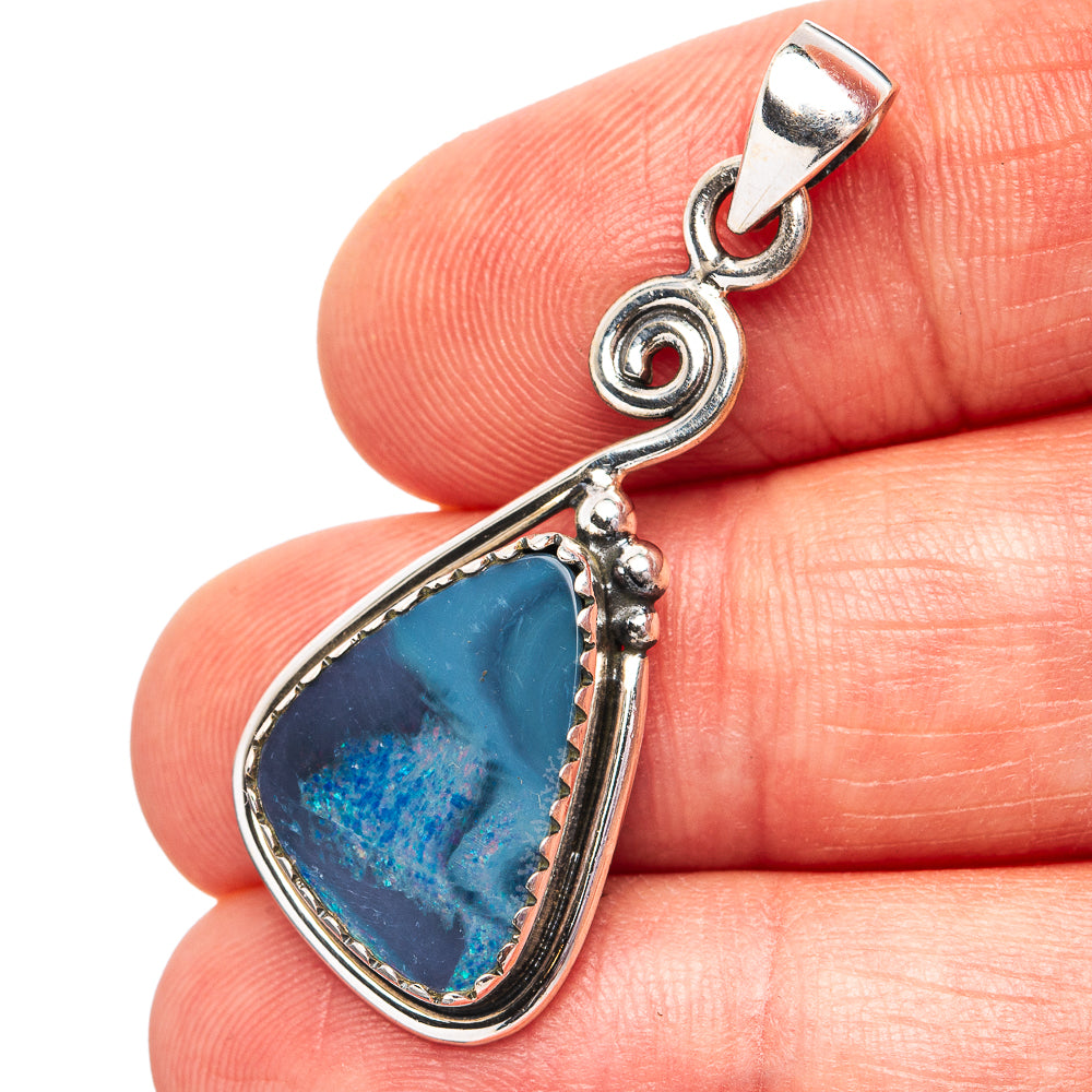 Doublet Opal Pendant 1 5/8" (.925 Sterling Silver)