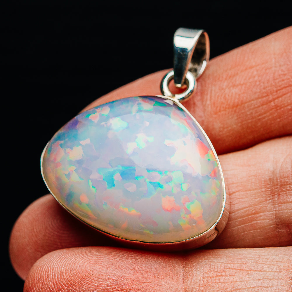 38.3ct Ethiopian Opal Pendant 1 1/2" (.925 Sterling Silver)