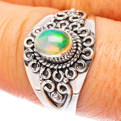 Rare Ethiopian Opal Ring Size 9.5 (925 Sterling Silver) R4337
