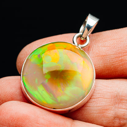 24.55ct Ethiopian Opal Pendant 1 1/2" (.925 Sterling Silver)