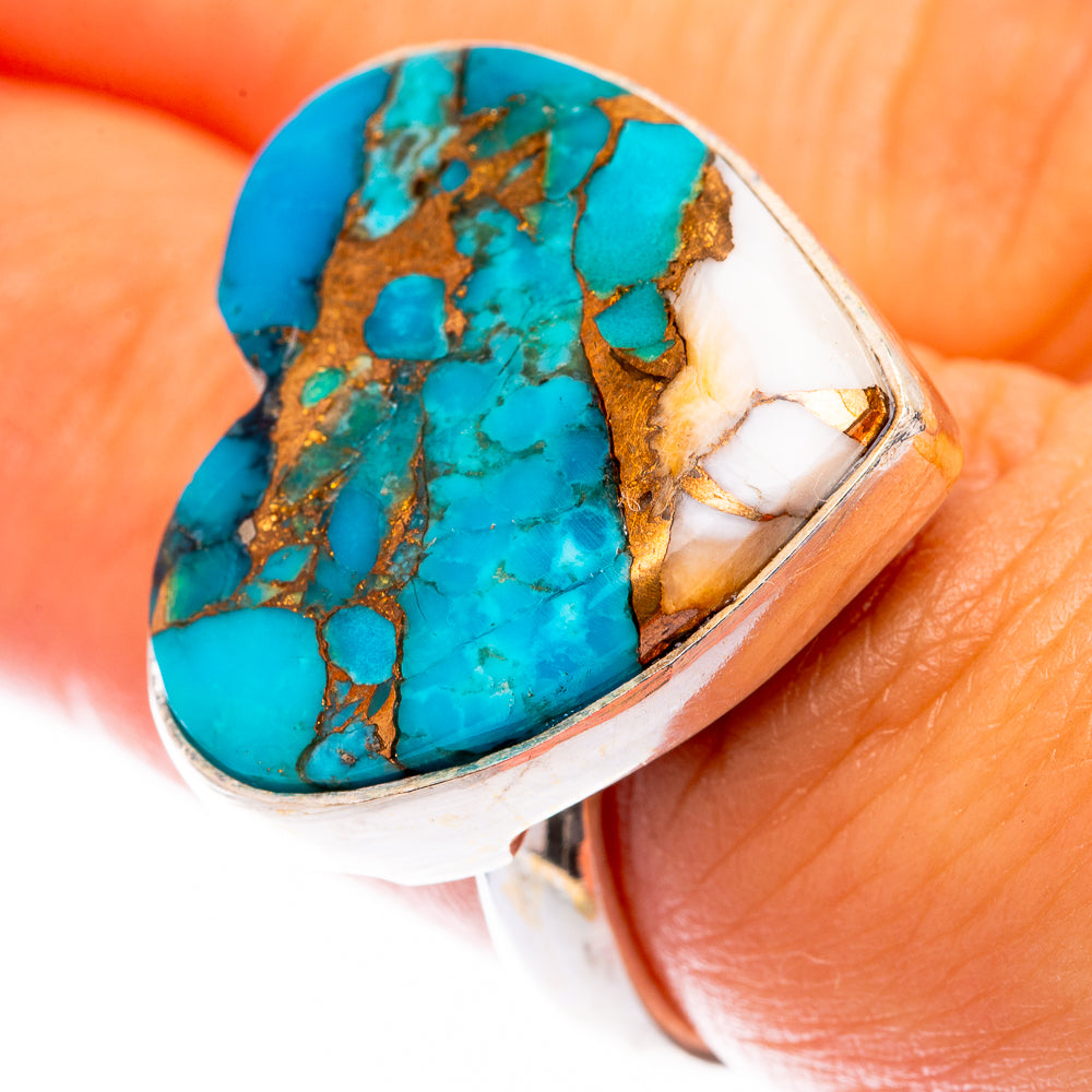 Spiny Oyster Turquoise Ring Size 7.5 (925 Sterling Silver) R140715