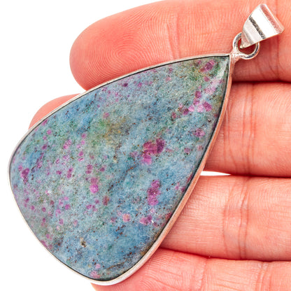Ruby In Kyanite Pendant 2 1/2" (Silver Plated)