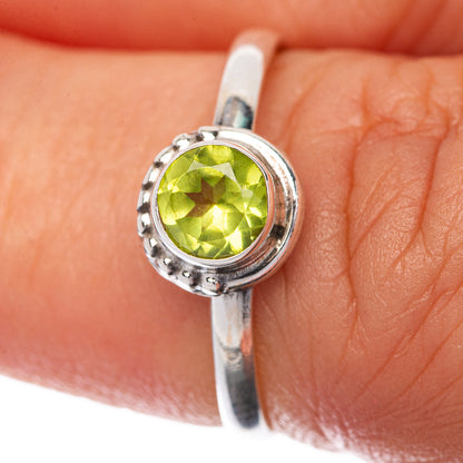 Peridot Dainty Ring Size 6.75 (925 Sterling Silver) R145248