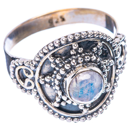 Rainbow Moonstone Ring Size 8 (925 Sterling Silver) R5559