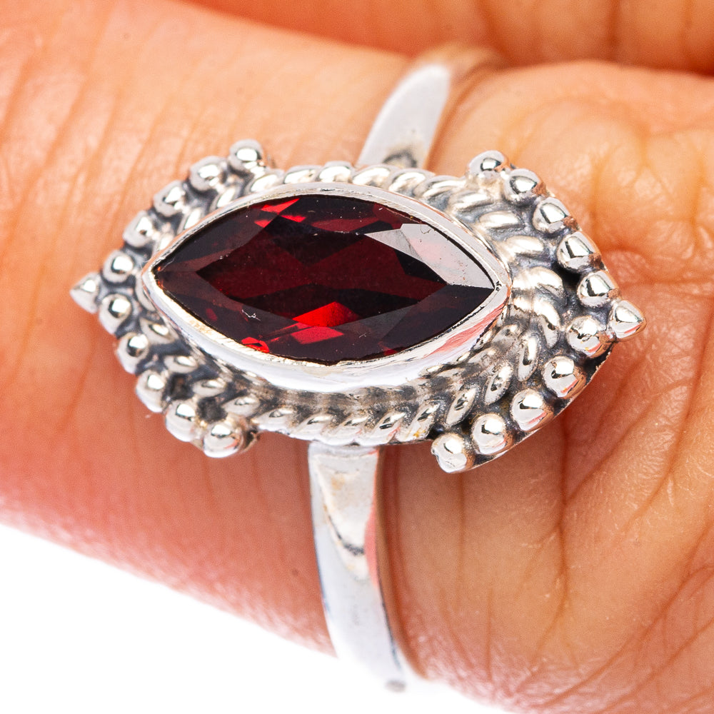 Garnet Dainty Ring Size 6 (925 Sterling Silver) R145778