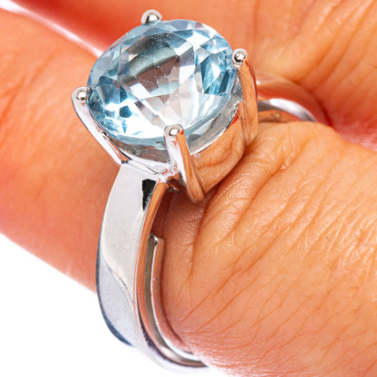 Rare Blue Topaz Ring Size 7.75 (925 Sterling Silver) R146005