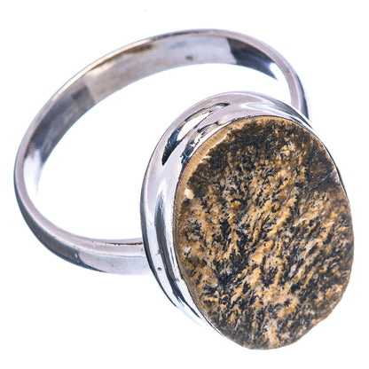 Germany Psilomelane Dendrite Ring Size 10 (.925 Sterling Silver)