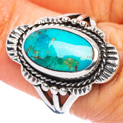 Rare Arizona Turquoise Ring Size 6 (925 Sterling Silver) R4515