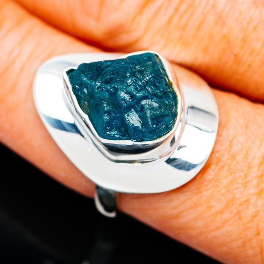 Premium Raw Apatite Ring (.925 Sterling Silver)