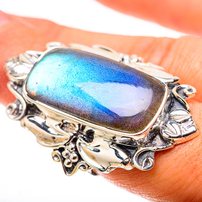 Signature Large Labradorite Ring Size 6.5 (925 Sterling Silver) RING138139