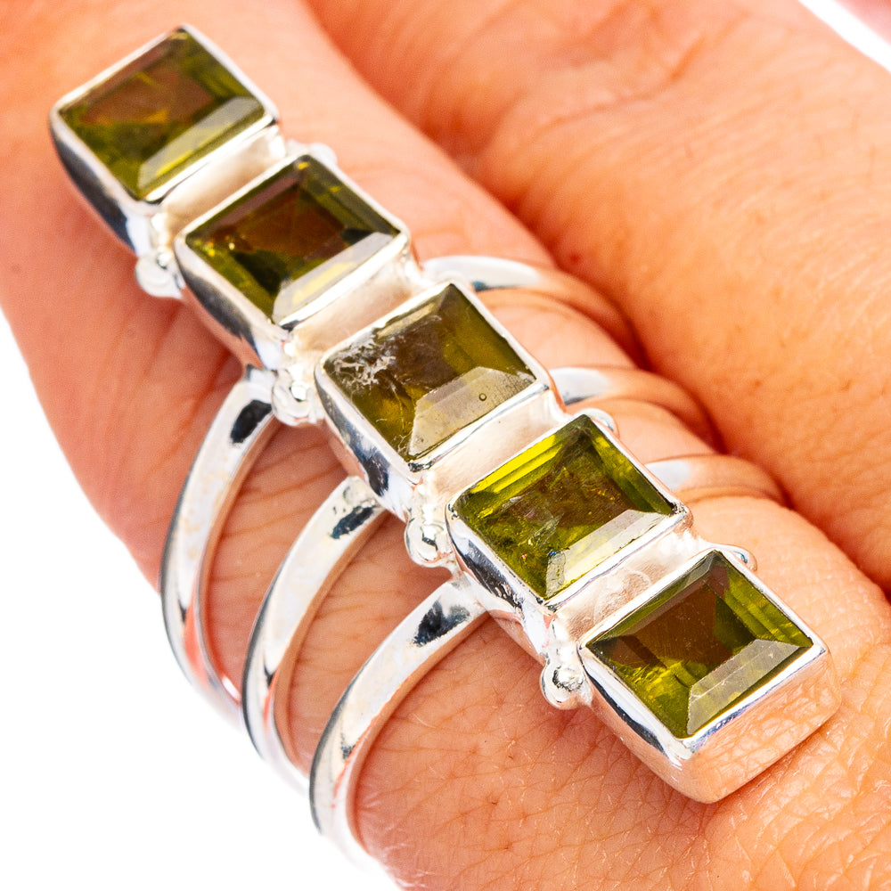 Peridot Ring Size 7.75 (.925 Sterling Silver)