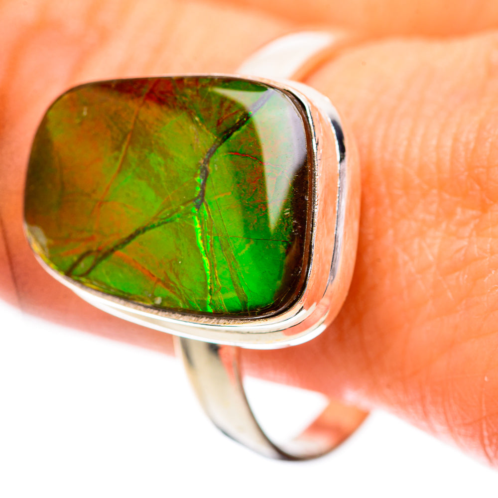 Canadian Ammolite Ring Size 11.75 (925 Sterling Silver) RING139067