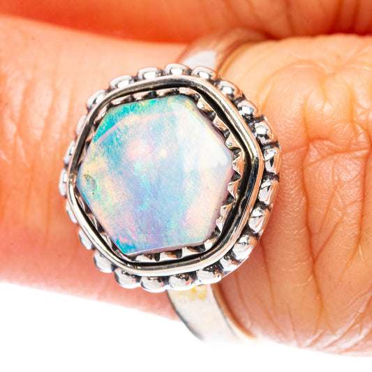 Aura Opal Ring Size 6.5 (925 Sterling Silver) R4527