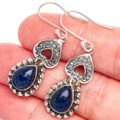Lapis Lazuli Earrings 1 3/4" (925 Sterling Silver) E433199