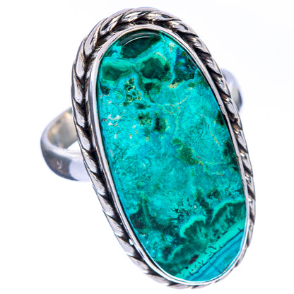 Malachite In Chrysocolla Ring Size 7 (925 Sterling Silver) R144553
