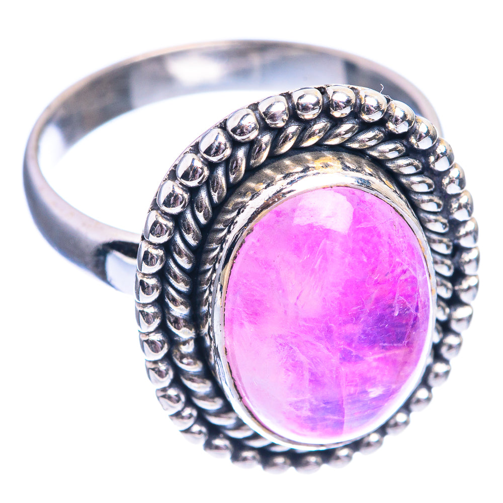 Pink Moonstone Ring Size 8 (925 Sterling Silver) R142232