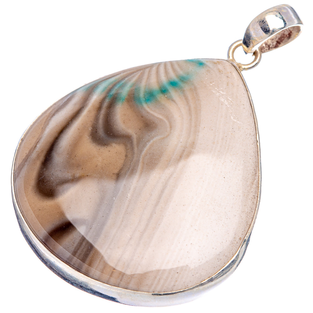 Striped Flint Pendant 2" (.925 Sterling Silver)