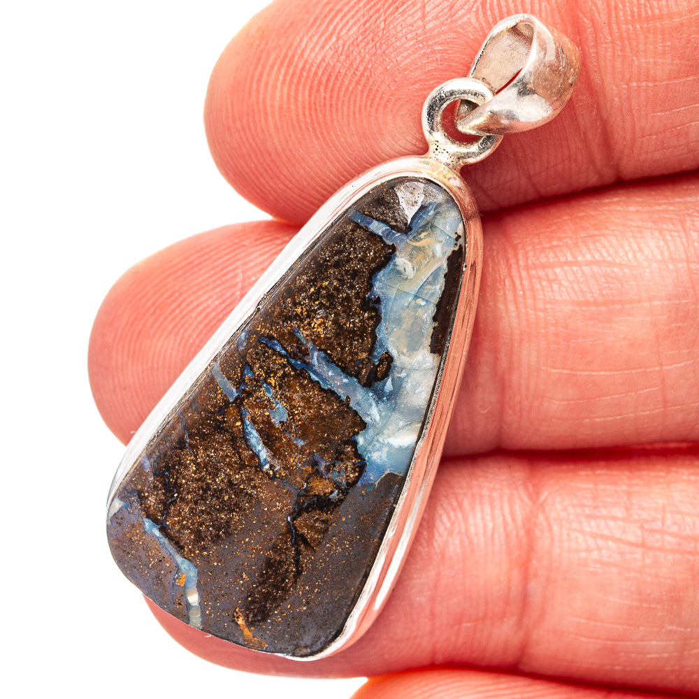 Boulder Opal Pendant 1 5/8" (.925 Sterling Silver)