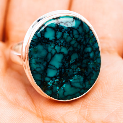 Premium Tibetan Turquoise Ring Size 9 (.925 Sterling Silver)