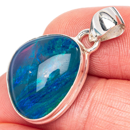 Rare Triplet Opal Pendant 1 1/8" (925 Sterling Silver) P41329