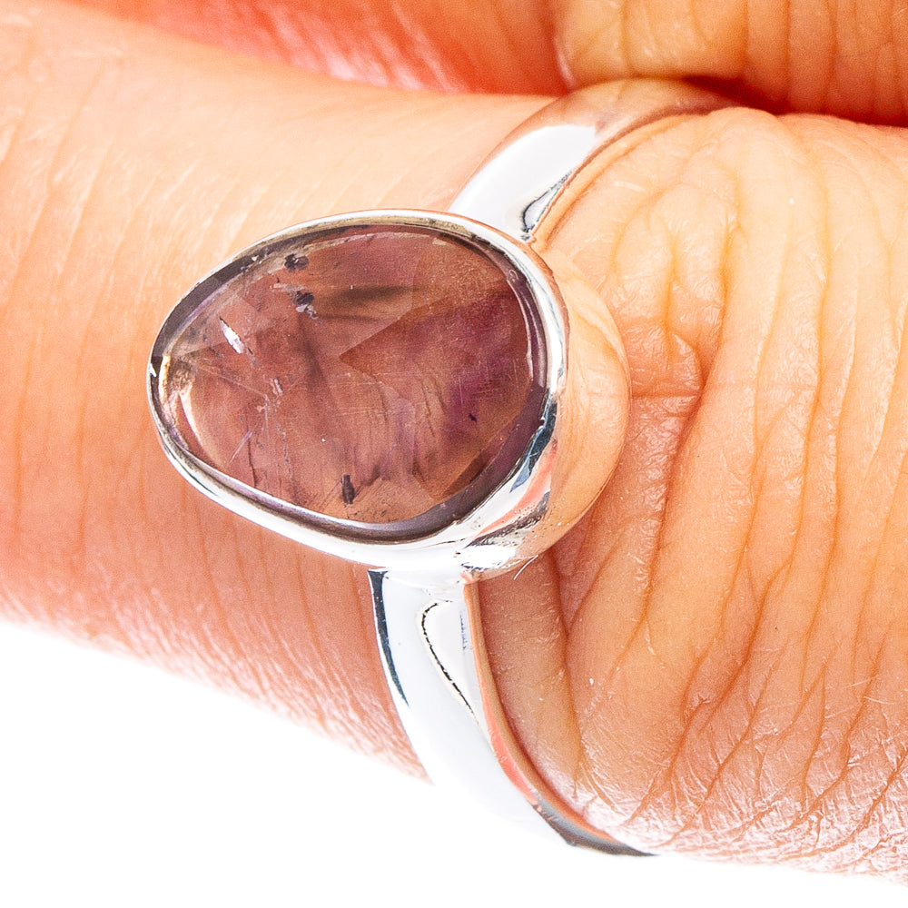 Cacoxenite Amethyst Ring Size 7.75 (925 Sterling Silver) R6635
