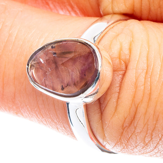 Cacoxenite Amethyst Ring Size 7.75 (925 Sterling Silver) R6635