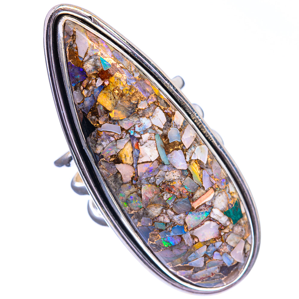 Large Brecciated Ethiopian Opal Ring Size 5.75 (925 Sterling Silver) R142339