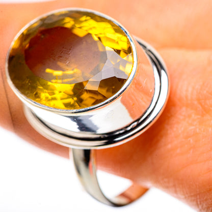 Large Faceted Citrine 925 Sterling Silver Ring Size 11.5 (925 Sterling Silver) RING139511
