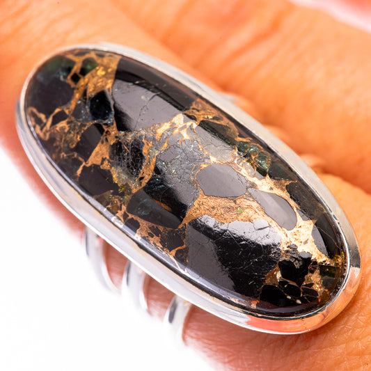 Large Mohave Black Onyx Ring Size 8 (925 Sterling Silver) R140799