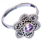 Value Faceted Amethyst Ring Size 8.75 (925 Sterling Silver) R3331