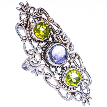 Large Tanzanite, Peridot Ring Size 8.5 (925 Sterling Silver) R144939