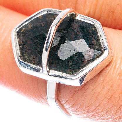 Premium Green Moss Agate 925 Sterling Silver Ring Size 7.25 (925 Sterling Silver) R2727