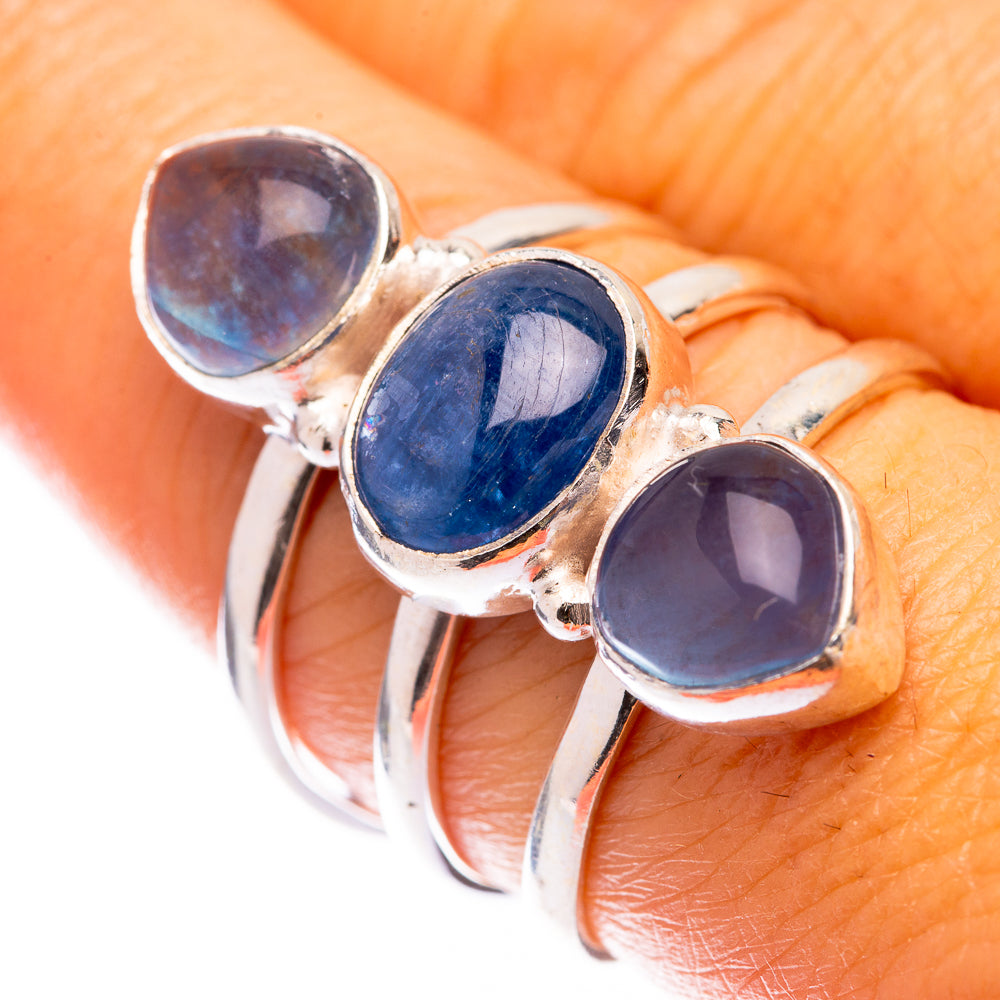 Kyanite, Blue Fluorite Ring Size 8.25 (925 Sterling Silver) R140747