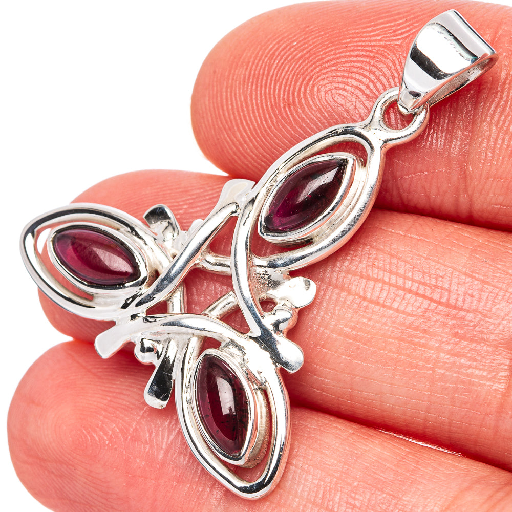 Asc Premium Garnet Pendant 1 1/2" (925 Sterling Silver) P42270