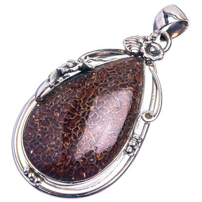 Dinosaur Bone Pendant 1 7/8" (925 Sterling Silver) P38894