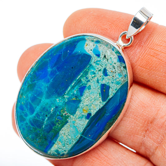 Premium Peruvian Opal Pendant 2" (.925 Sterling Silver)