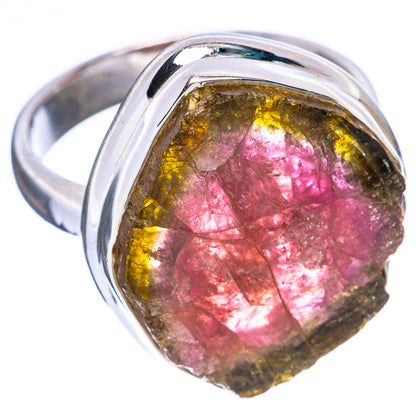 Rare Watermelon Tourmaline Ring Size 7 (925 Sterling Silver) R2126